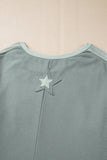 Stars Patchwork Round Neck Plus Size T Shirt