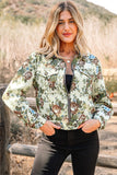 Floral Zip Up Jacket