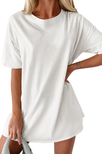 Round Neck Basic Tunic T Shirt