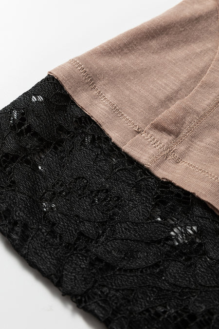Sheer Lace Patchwork Tee