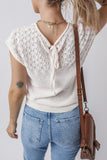 Tied Back Short Sleeve Sweater