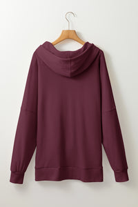 Waffle Knit Fleece Lined High Low Oversized Hoodie