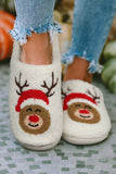 Christmas Cartoon Pattern Plush Slippers