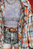 Plaid Print Loose Vintage Shirt