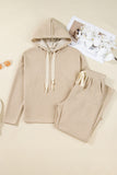 Pullover Hoodie and High Waist Pants Set
