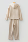 Pullover Hoodie and High Waist Pants Set