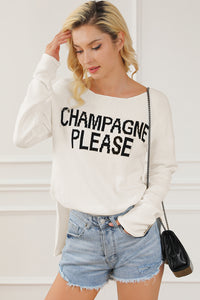Champagne Please Graphic Sweater