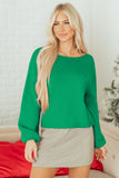 Bow Bubble Sleeve Sweater