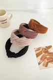 Chestnut Knotted Ribbed Wide Headband