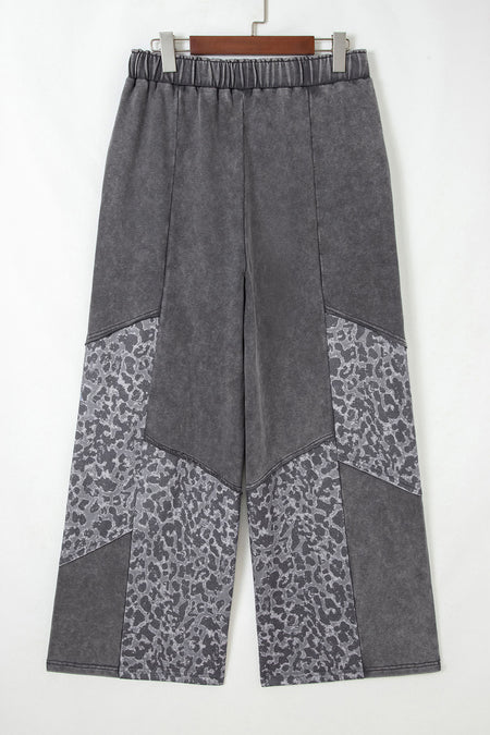 Mineral Wash Patchwork Loose Pants