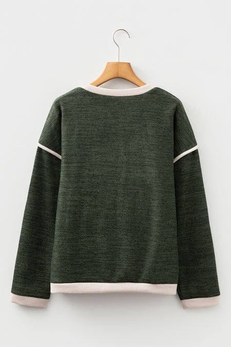 Contrast Loose Top