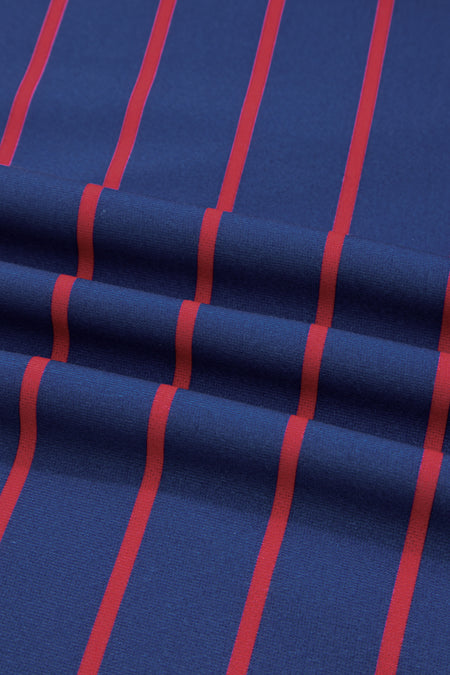 Stripe Stylish Overlap Detail Drop Shoulder Pullover Sweatshirt