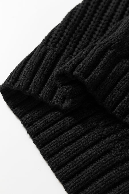 Plaid Lace Up Puff Sleeve Sweater