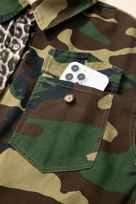 Camo Patchwork Oversize Shacket
