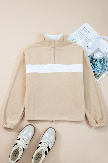 Fleece Patchwork Sweatshirt