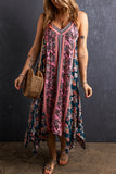 Bohemian Floral Patchwork Print Long Sundress