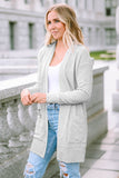 Thermal Waffle Knit Pocketed Cardigan