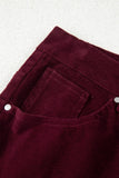 Corduroy High Waist Wide Leg Pants