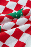Checkered Christmas Cardigan Sweater