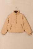 Zip Up Pocketed Puffer Coat