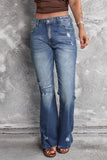 Distressed Flare Jeans