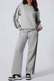 Side Striped Sweatshirt Active Set