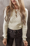 Cable Knit Cropped Sweater