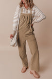 Pocketed Loose Fit Corduroy Overall