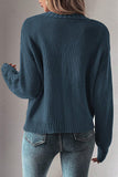 Open Knit Drop Shoulder Sweater Cardigan