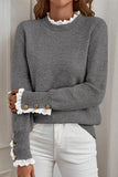Lace Trim  Sweater