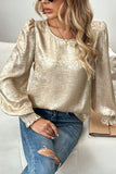 Metallic Smocked Blouse