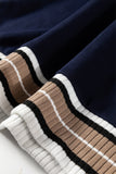 Varsity Striped V Neck Sweatshirt