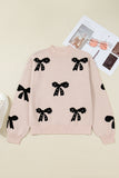 Pearl Bow Pattern Sweater