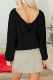 Bow Bubble Sleeve Sweater