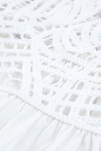 Lace Crochet Sleeveless Babydoll Top