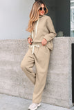 Pullover Hoodie and High Waist Pants Set