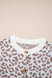 Leopard Chunky Knitted Cardigan Sweater