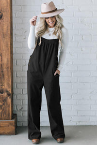 Pocketed Loose Fit Corduroy Overall