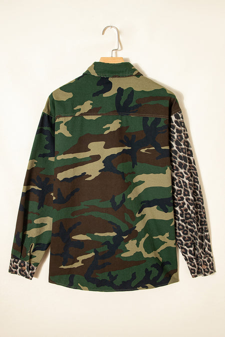 Camo Patchwork Oversize Shacket