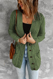 Front Pocket Buttons Closure Cardigan