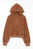 Quarter Zip Kangaroo Pocket Hoodie