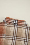 Plaid Colorblock Patchwork High Low Shacket