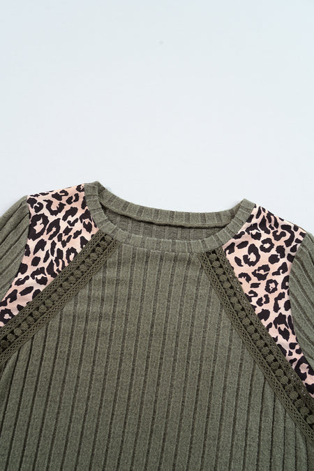 Leopard Patchwork Top