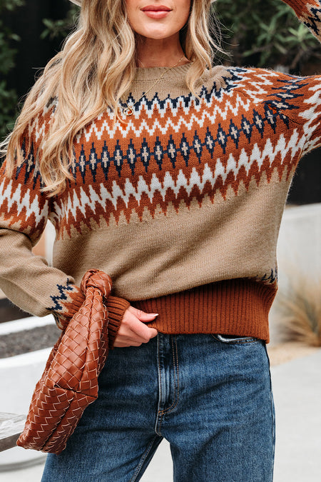 Aztec Print Sweater