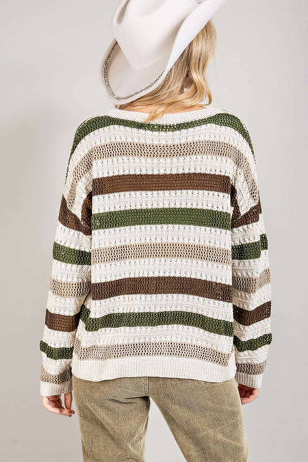 Crochet Hollow out Knit Sweater