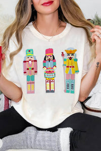 Nutcracker Doll Graphic Christmas Fashion Tee