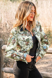 Floral Zip Up Jacket
