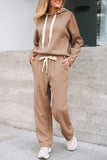 Pullover Hoodie and High Waist Pants Set