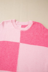 Colorblock Striped High Low Loose Sweater