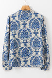 Bohemian Printed Bishop Sleeve Lace Shirt